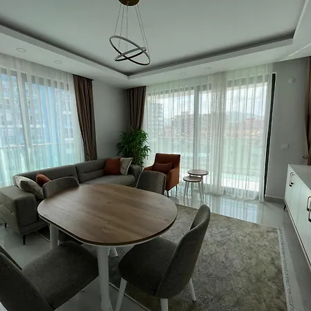 New 60m2 Luxury Sunset Aqua Mahmutlar, Alanya, 50m Sea, Large Pool, Gym, Private No A Tourist Facility, First Sea Line Apartment *
